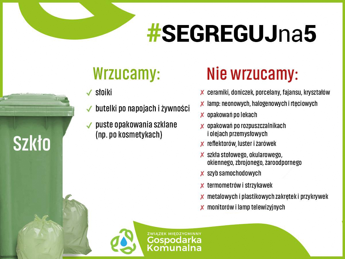 Segregacja szkła - plakat - treść w artykule